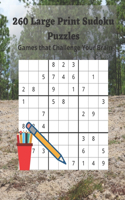 260 Large Print Sudoku Puzzles