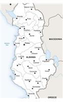 Political Map of Albania Journal: Take Notes, Write Down Memories in this 150 Page Lined Journal