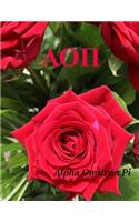 Alpha Omicron Pi: Blank Sketch / Drawing Book - 8.5 X 11 Paper - Unlined Notebook - 100 Pages