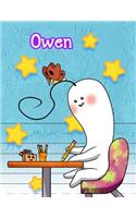 Owen: Personalized Book with Child's Name, Primary Writing Tablet, 65 Sheets of Practice Paper, 1