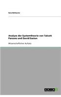 Analyse der Systemtheorie von Talcott Parsons und David Easton