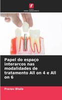 Papel do espaço interarcos nas modalidades de tratamento All on 4 e All on 6