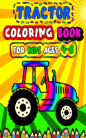 Tractor Coloring Book for Kids Ages 4-8