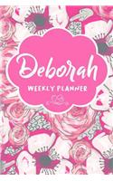 Deborah Weekly Planner: Undated Version include Habit Tracker Monthly Review Journal Prompt book Dot Grid Note