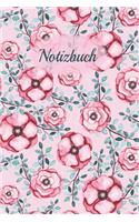 Notizbuch: Blanko A5 Notizbuch für alle die Blumen lieben mit farbigem Inlay - Glänzendes Softcover