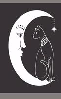 Moon Cat Lined Notebook