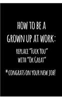 How to be a grown up at work Replace fuck you with ok great congrats on your new job