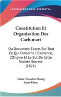 Constitution Et Organisation Des Carbonari