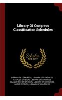 Library Of Congress Classification Schedules