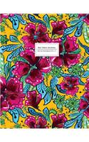 Dot Grid Journal - Dotted Notebook, 8.5 x 11: Vintage Tropical Floral Soft Cover, Extra Large