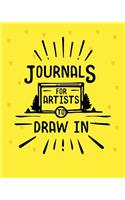 Journals For Artists To Draw In: Blank Doodle Draw Sketch Book