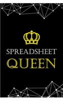Spreadsheet Queen: Blank Lined Journal - 6"x9" 120 Notebook Pages - Funny Gift for any Office worker and Coworker