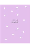 Inverse Purple Pastel Stylish Modern Dotted Notebook, Dot Grid Sketcher (8.5x11) Large Journal