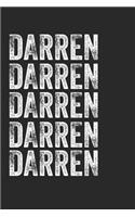 Name DARREN Journal Customized Gift For DARREN A beautiful personalized