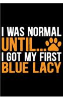 I Was Normal Until I Got My First Blue Lacy: Cool Blue Lacy Dog Journal Notebook - Blue Lacy Puppy Lover Gifts - Funny Blue Lacy Dog Notebook - Blue Lacy Owner Gifts - Blue Lacy Dad & Mom Gifts