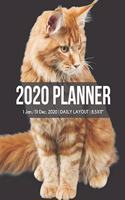 2020 Cat Daily Planner: Hourly Appointment Diary Agenda for Work with Notes & To Do List (Daily Hourly Layout - 1 Jan / 31 Dec - 8.5x11")
