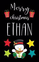 Merry Christmas Ethan: Cute Lined Notebook Journal Planner, Xmas Gifts For Kids Santa Claus