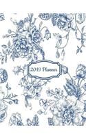 2019 Planner: Weekly and Monthly; Navy Floral(1 Weekly 2019 Planners)