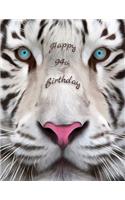 Happy 94th Birthday: Better Than a Birthday Card! Beautiful White Tiger Designed Birthday Book with 105 Lined Pages That Can Be Used as a Journal or Notebook