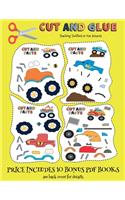 Teaching Toddlers to Use Scissors (Cut and Glue - Monster Trucks): This book comes with collection of downloadable PDF books that will help your child make an excellent start to his/her education. Books are designed