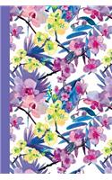 Journal: Watercolor Flowers (Purple and Yellow/Purple) 6x9 - Lined Journal - Writing Journal with Blank Lined Pages: Watercolor Flowers (Purple and Yellow/Purple) 6x9 - Lined Journal - Writing Journal with Blank Lined Pages