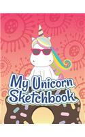 My Unicorn Sketchbook: Blank Unlined Doodle Book V30