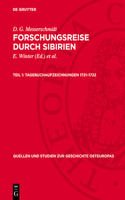Tagebuchaufzeichnungen 1721-1722