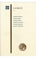 Nachrufe: Auf Werner Thomas, Karl Hauser, Rainer Klinke, Martin Lindauer, Jochen Bleicken, Helmut Viebrock(Wissenschaftliche Gesellschaft An der Johann Wolfgang Goethe)