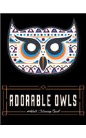 ADORABLE OWLS Adult Coloring Book