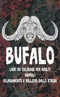 Libri da colorare per adulti - Rilassamento e sollievo dallo stress - Animali - bufalo