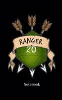 Ranger Notebook: A5 Punktraster 120 Seiten Notizbuch für Fantasy I Rollenspiel I Würfel I Brettspiel I Drachen I Kerker und Magie Fans - Notizheft I Klatte I Taschen