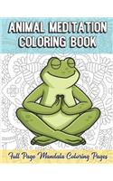 Animal Meditation Coloring Book Full Page Mandala Coloring Pages