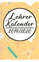 Lehrer Kalender 2019 / 2020: Lehrerkalender 2019 2020 - Lehrerplaner A5, Lehrernotizen & Lehrernotizbuch für den Schulanfang