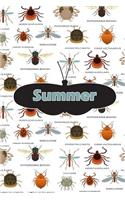 Summer: Bug Insect Isometric Dot Paper Book Notebook Journal Book 120 Pages 6x9