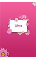 Frances: Personalized Name 6 X 9 Inch Matte Softcover Paperback Notebook Journal with 120 Blank Lined Pages Gift for Girls Teens Women