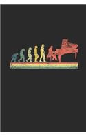 Evolution Of Piano: Blank Lined Notebook - Journal for Pianist And Musician