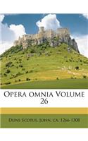 Opera omnia Volume 26