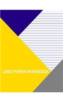 Lined Paper Workbook: Blue With Narrow Black Lines