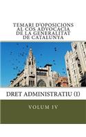 volum IV Temari d'oposicions Cos Advocacia Generalitat Catalunya