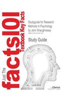 Studyguide for Research Methods in Psychology by Shaughnessy, John, ISBN 9780078035180: (English)