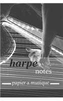 harpe notes papier a musique