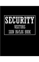 Security Visitors Sign in Log Book