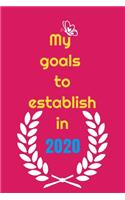 My goals to etablish in 2020
