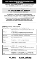 Justcoding's Inpatient Documentation Pocket Cards: Altered Mental Status