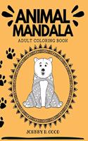 Animal Mandala Adult Coloring Book