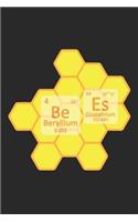 Be Beryllium Es Einsteinium: Notebook A5 Size, 6x9 inches, 120 dotted dot grid Pages, Beekeeper Beekeeping Chemistry Teacher Bee Bees