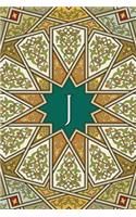 Monogram J Blank Book: Blank Art Sketch Pad Journal Notebook(10 Arabesque Two 150 Blank)
