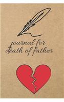 Journal for Death of Father: Blank Line Journal