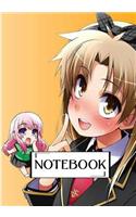 Notebook Anime cartoon 2: Dot-Grid, Graph, Lined, Blank Paper: book name: Journal diary 100 pages, 7" x 10"