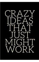 Crazy Ideas That Just Might Work: 6x9 Bullet Dot Journal Notebook 125 Pages